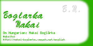 boglarka makai business card